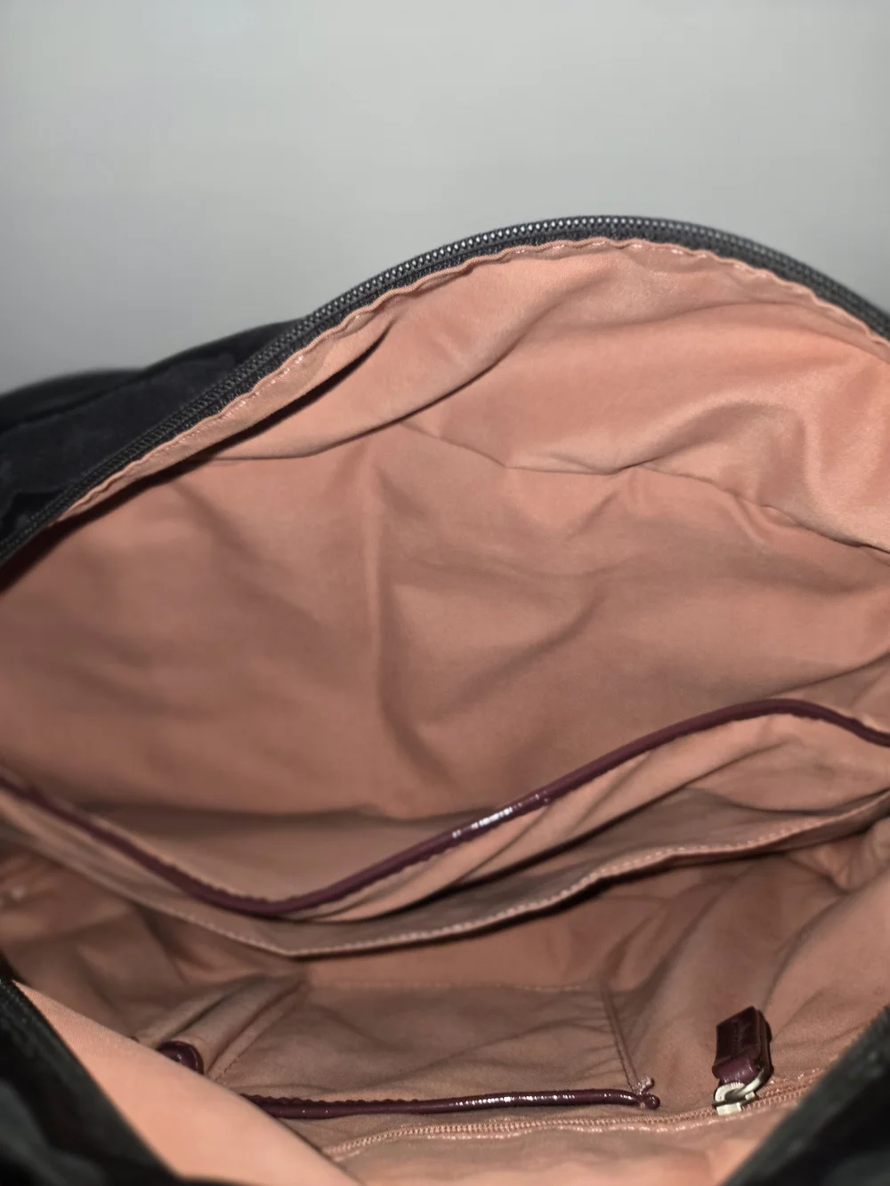 KNOMO Quilted Black Laptop Tote with Adjustable Strap